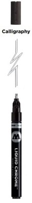 3mm Calligraphy Liquid Chrome Mirror Effect Marker
