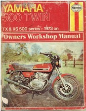 YAMAHA TX500 , TX500A , XS500 , XS500B & XS500C (1973-76) OWNERS WORKSHOP MANUAL