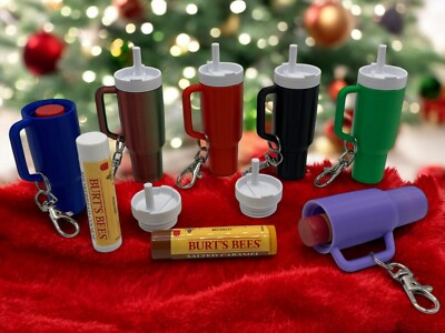 #ad #ad 3 Pack Mini Tumbler Chapstick Holder Keychain Colorful amp; Fun Stanley $18.90