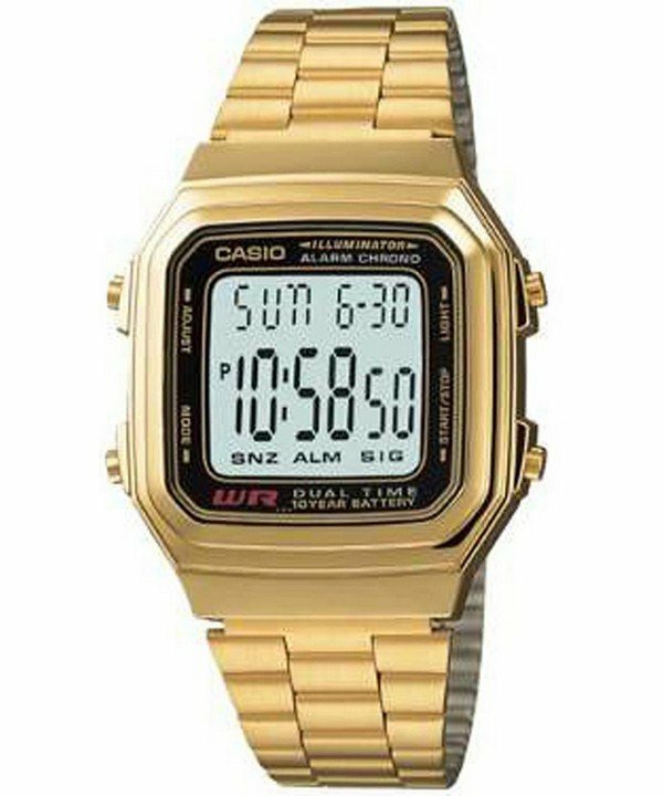Casio Mens Watch Golden Retro Digital Big Numbers A178wga for sale online |  eBay