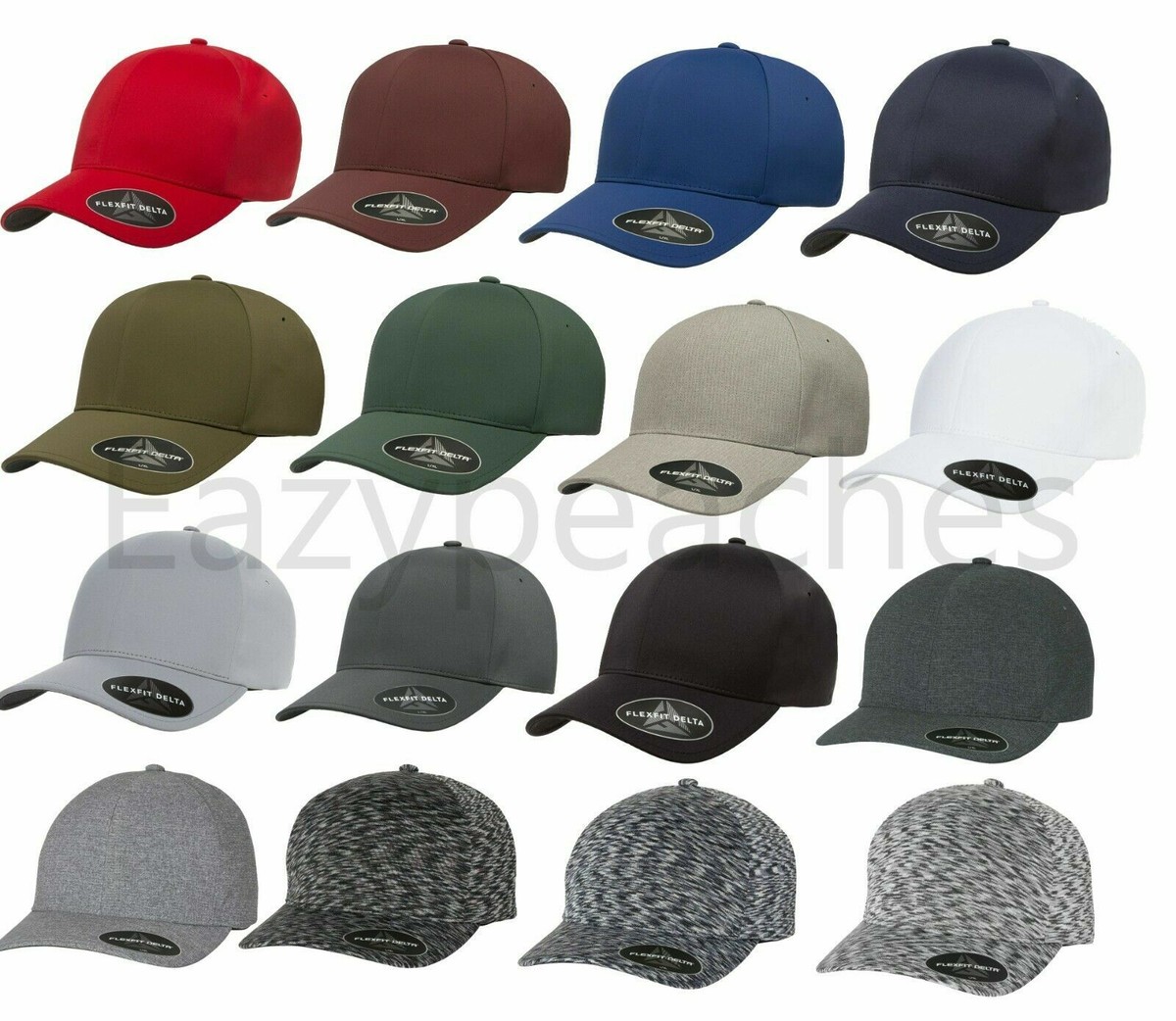 Flexfit® Delta Mid Profile Fitted Baseball Blank Plain Hat Ball