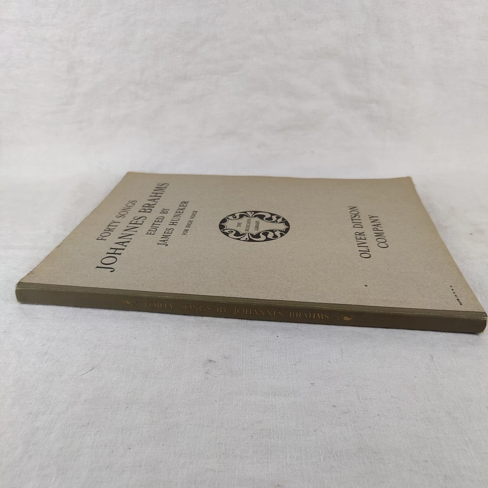 1903 Johannes Brahms 40 Songs For High Voice Piano/Vocal The Musicians Library - Image 2 of 4