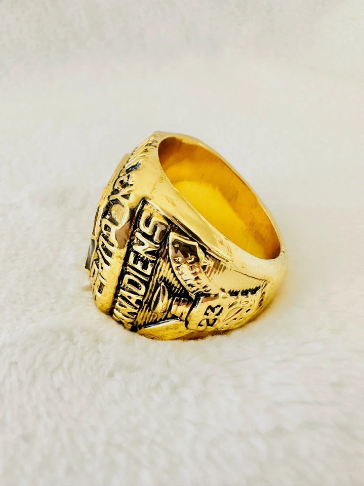 Canadiens Stanley Cup 1986 18k GP anillo de campeonato de latón con caja, 🇺🇸 envío Foto 2 de 4