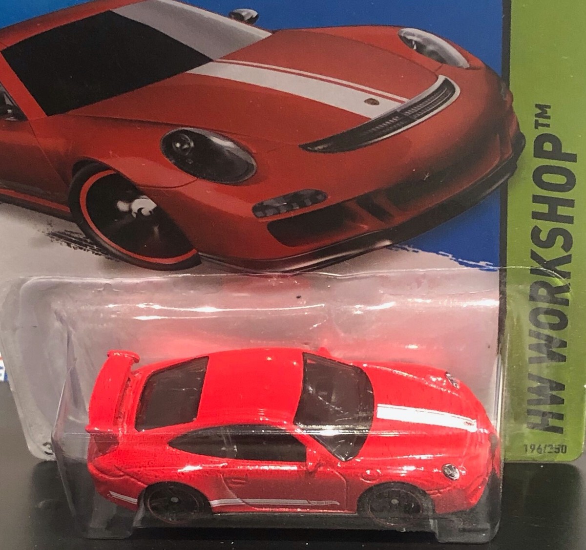 Hot Wheels Porsche 911 GT3 RS Die-Cast Car – 2015 HW Workshop Edition, Red, 1:64 Scale #196/250