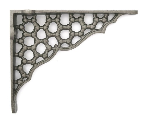 Soporte de estante de hierro fundido único antiguo rústico victoriano soportes de pared (10-20 cm) - Imagen 5 de 12