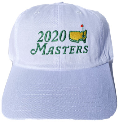 2020 MASTERS WHITE COTTON MEN S HAT AUGUSTA NATIONAL GOLF CLUB ADJUSTABLE NEW