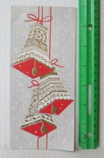 LANTERNS Vintage Plus Mark Christmas Greeting Card 1950's 1960's OS25