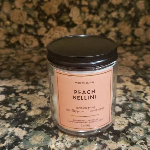 Bath and Body Works 1 wick single candle Peach Bellini 8 OZ - Bild 1 von 2