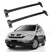 Pair Black Aluminum Roof Rack Rail Cross Bar Cargo Carrier For 07-2011 Honda CRV