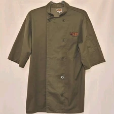 Cracker Barrel Resturant Employee Uniform Chef Coat Shirt Olive Green Size S
