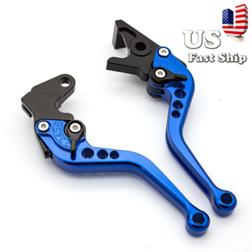 For Yamaha YZF R6 1999-2004 CNC Blue Short Brake Clutch Levers FZ1 FAZER 01-05 - Picture 2 of 18
