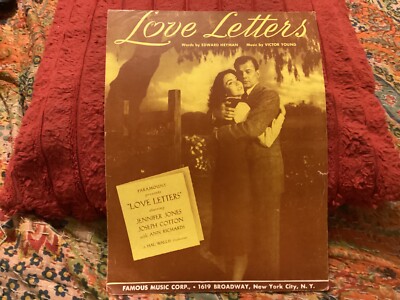 LOVE LETTERS 1945 SHEET MUSIC VG . COND FREE POSTAGE!!!!