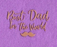 BEST DAD IN THE WORLD die cuts scrapbook cards