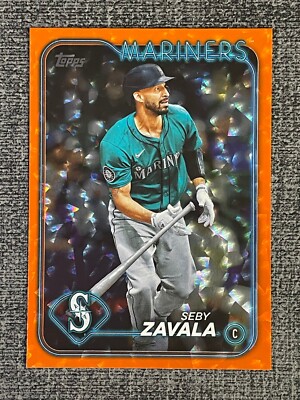 Seby Zavala 2024 Topps Update Orange Crackle Foilboard #US180 /299