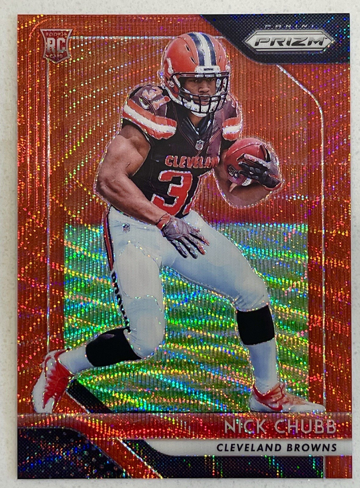 2018 Prizm Nick Chubb Red Wave /149 Gem Mint Condition