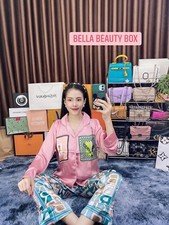  US SELLER  Size S Up To 125Lbs women SILK pajamas set/ Elastic Waistband.