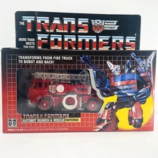 Transformers G1 Inferno Autobot Search & Rescue Action Figure Reissue Toy in Box