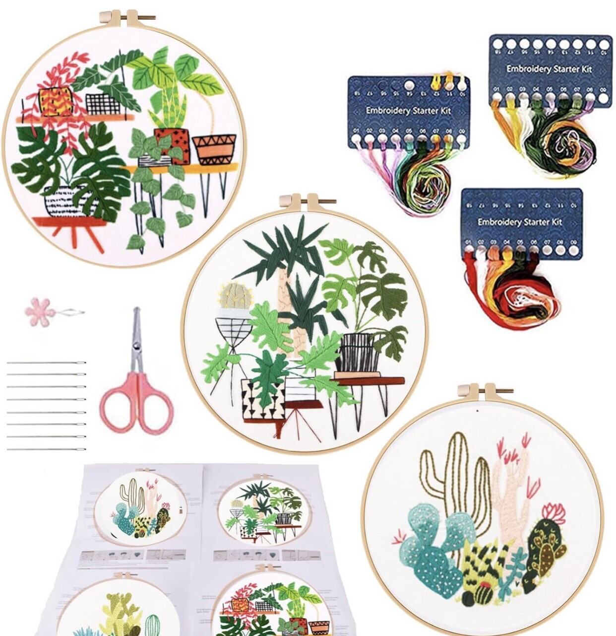 Starter Kit With Pattern And Instructions, Cross Stitch Kit