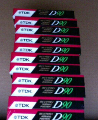 11 MINT SEALED TDK Superior D90 Audio Cassette Tape 90 Minute
