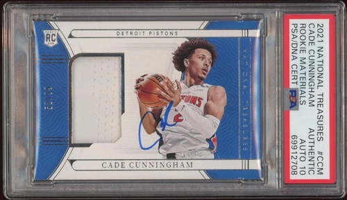 2021 Panini National Treasures Cade Cunningham Rookie RPA /99 Psa GEM MT 10 AUTO