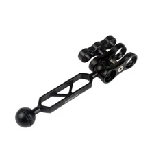 5" Dual 1" Ball Adapter Arm + Ball Clamp Mount for Diving Underwater Tray Cage