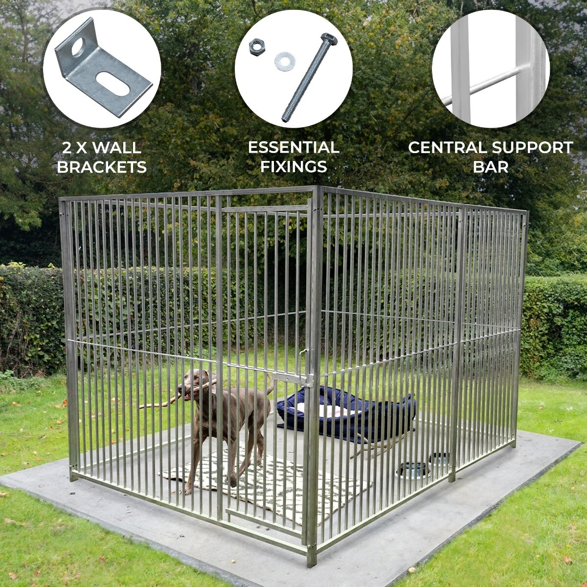 Fenced dog clearance pen