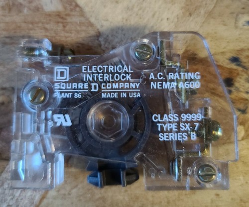SQUARE D 9999 TYPE SX-7 SERIES B ELECTRICAL INTERLOCK 1Z-2164-F12 | eBay