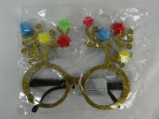 Reindeer Antler Glitter Glasses Christmas Festive Ugly Contest Case of 12
