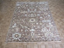 8'2 x 10 Hand Knotted Brown Turkish Oushak Oriental Rug G15276
