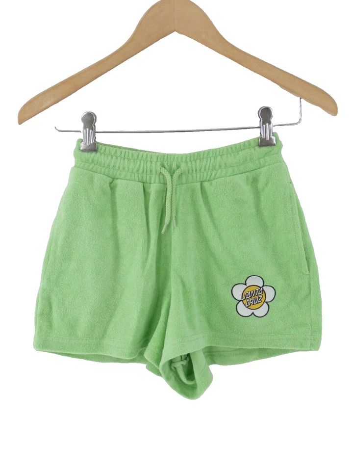 Santa Cruz Sudadera con Capucha Pantalones Cortos Toalla Terciopelo Conjunto de Salón Pijama Verde Talla S XS Foto 3 de 4