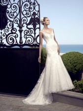 Casablanca Wedding Dress 2190- Ivory/Champagne - Size 14- New