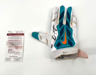 JARVIS LANDRY MIAMI DOLPHINS GAME USED SIGNED NIKE GLOVE JSA