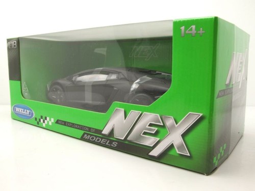 Lamborghini Aventador LP700-4 2011 matt schwarz Modellauto 1:18 Welly - Bild 10 von 10