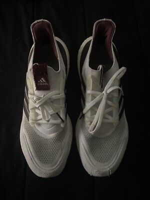 Adidas Ultraboost White/Maroon Mens Size 12