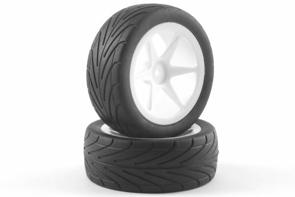 Fastrax FAST0048 1:10 Mounted Buggy Tyres LP 'Arrow' Front (Spoke)
