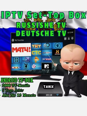 Beste  Russische TV mit  Android TV Box  - 2000 TV  2025