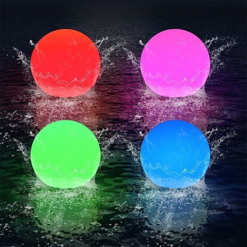 LED Glowing Ball Night Light IP68 Waterproof LED Glow Globe Light Remote Control - Picture 4 of 21