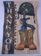 Memorial Day Thank You Heroes Garden Flag 12x18 Inch Double Sided