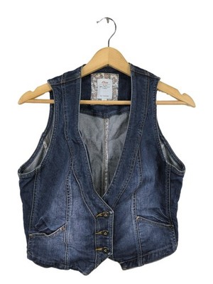 S.OLIVER Jeansweste Damen Weste Gr. DE 38 blau Casual-Look