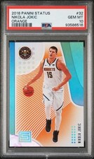 2018 Panini Status #32 Nikola Jokic PSA 10 POP 4 Orange Denver Nuggets MVP