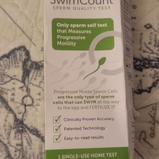 Swim Count Male Fertility Sperm Quality Home Test 1 Single Use Exp 1/27