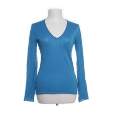 Allude, Pullover, Größe: XS, Blau, Baumwolle/Kaschmir/Leder, Einfarbig #V1g