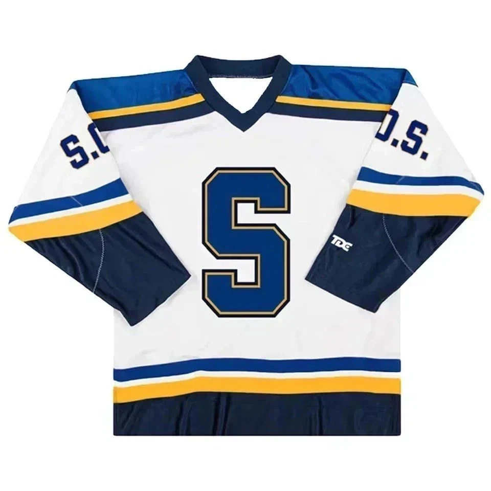 SZA SOS Blind Graphic Hockey Jersey Number 7 Long Sleeve Streetwear Unisex S-4XL image 2
