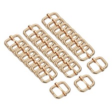 25Pack Slide Buckle 1/2" Tri-Glide Slides Adjuster Strap Slider, Light Gold