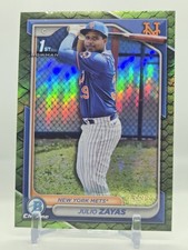 Julio Zayas /99 2024 Bowman Chrome Green Refractor New York Mets #BCP162