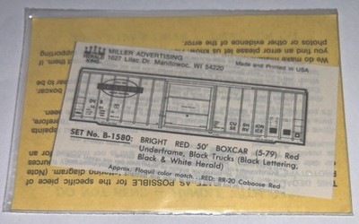 HERALD KING HO DECAL-DELTA VALLEY & SOUTHERN 50  OB BOX-RED w/BLK LET - #B-1580