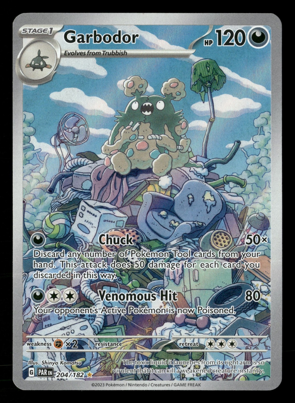Garbodor - 204/182 - Illustration Rare - Paradox Rift - Pokemon Card - NM/M