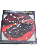Chevrolet Corvette MDF Wood Clock Official Licensed Product NEW SEALED