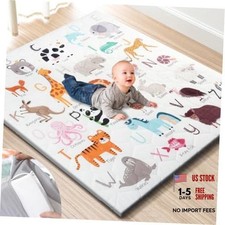 Premium Foam Baby Play Mat 50"x50"   Machine Washable  Washable Cover
