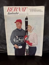 1956 Bernat Handicrafter No 53 Ski and Sports Sweaters Knitting Patterns Booklet
